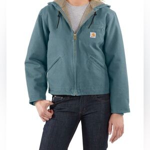 Carhartt Teal SANDSTONE SHERPA-LINED SIERRA JACKET